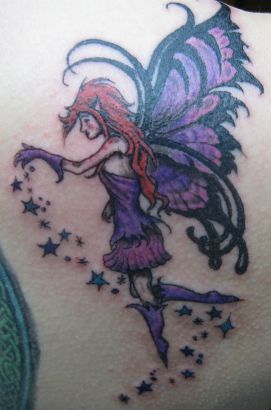 fairy back piece tattoos