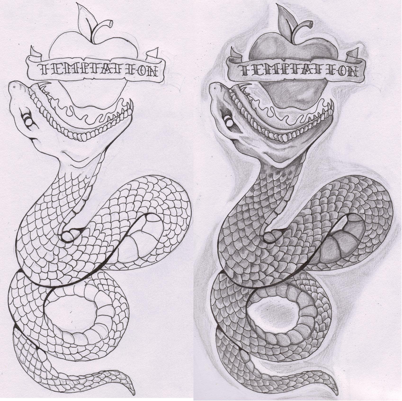 Apple and Snake tattoo by Vasilii Suvorov | Photo 20935
