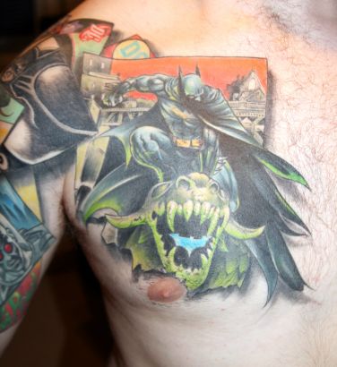 Batman gotham sleeve tattoo idea | TattoosAI