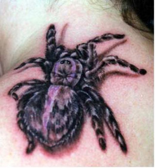 Realistic Neck Spider Tattoo by Gold Rush Tattoo