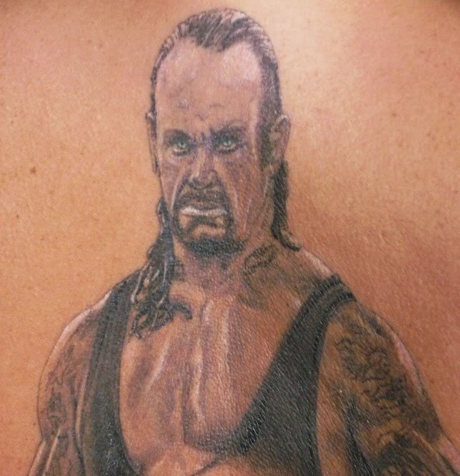 DID YOU KNOW? The Undertaker's tattoos are all temporary and he re-applies  them before every match