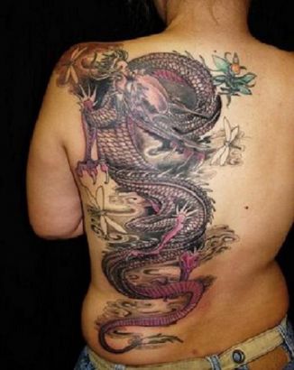 Black & Gray Japanese Dragon by Larry DiGiusto : Tattoos