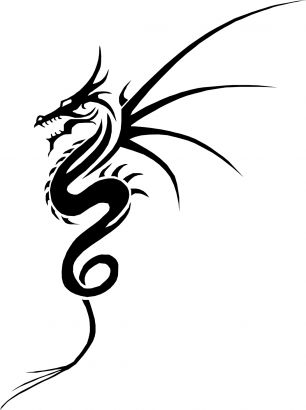 Tribal dragon. Material for stickers,... - Stock Illustration [81346022] -  PIXTA