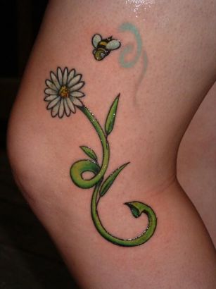 Daisy And Bee Tattoos || Tattoo from Itattooz