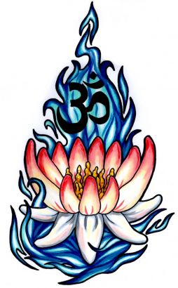 Lotus Tattoo Design Pics With Om