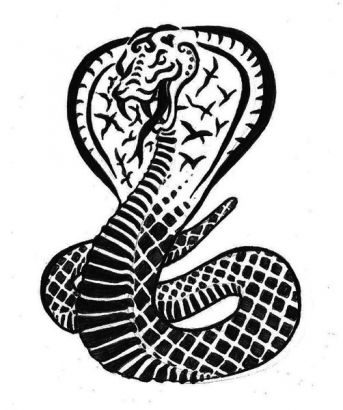 Tribal Tattoo of Snake