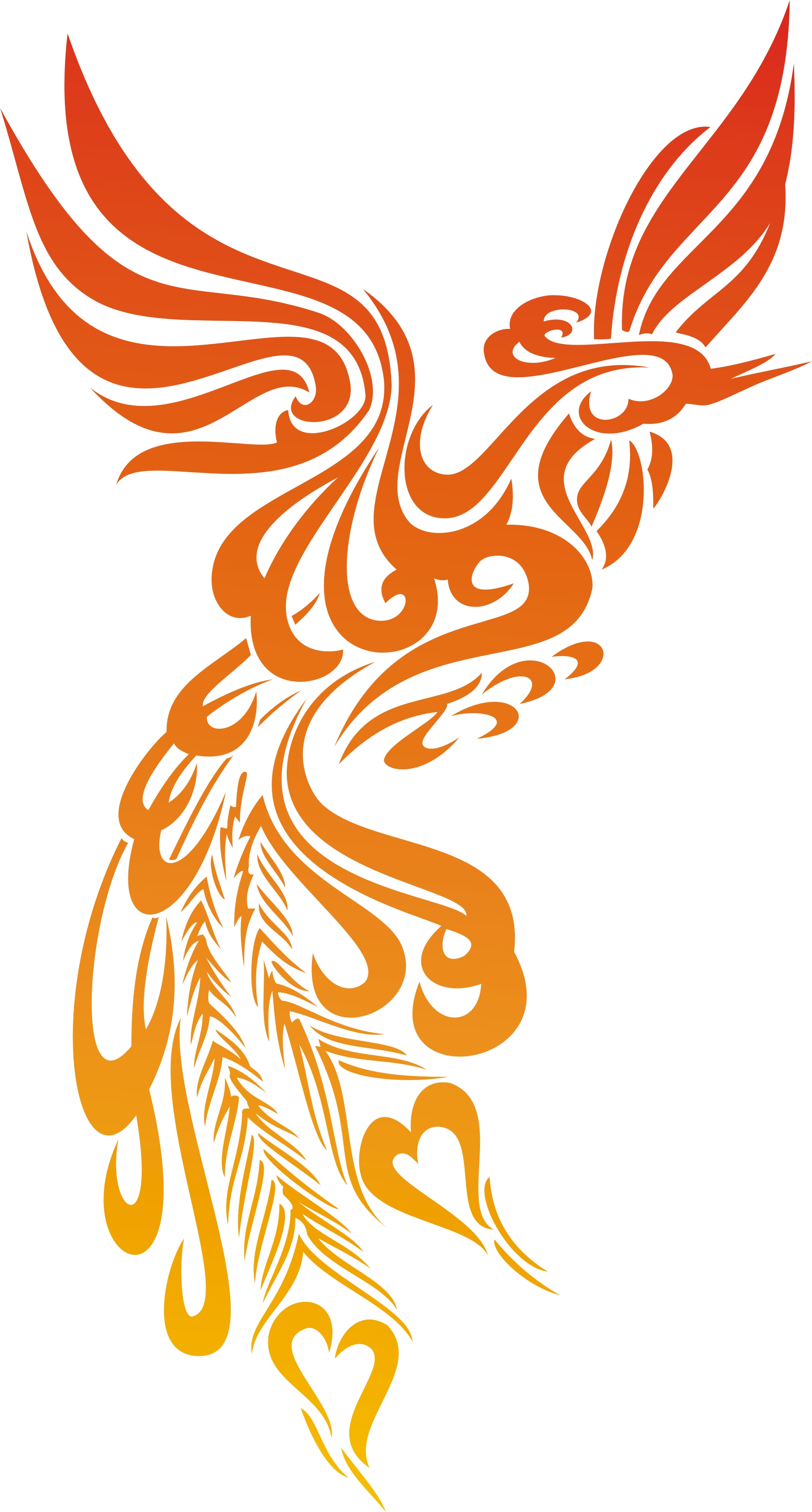 Phoenix Bird Tribal Tattoo Car or Truck Window Decal Sticker - Rad Dezigns
