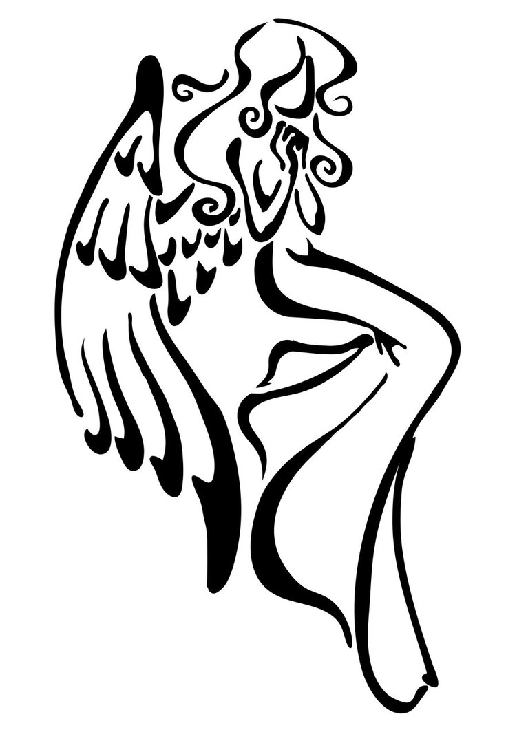 Sitting Angel Stock Vector (Royalty Free) 332959652 | Shutterstock